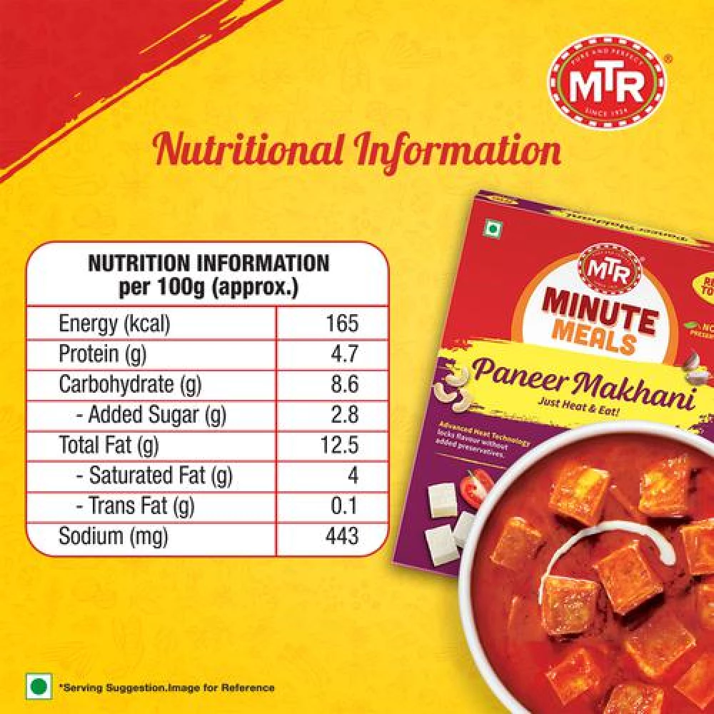 MTR Ready To Eat - Paneer Makhani, 300 g Carton-4.webp